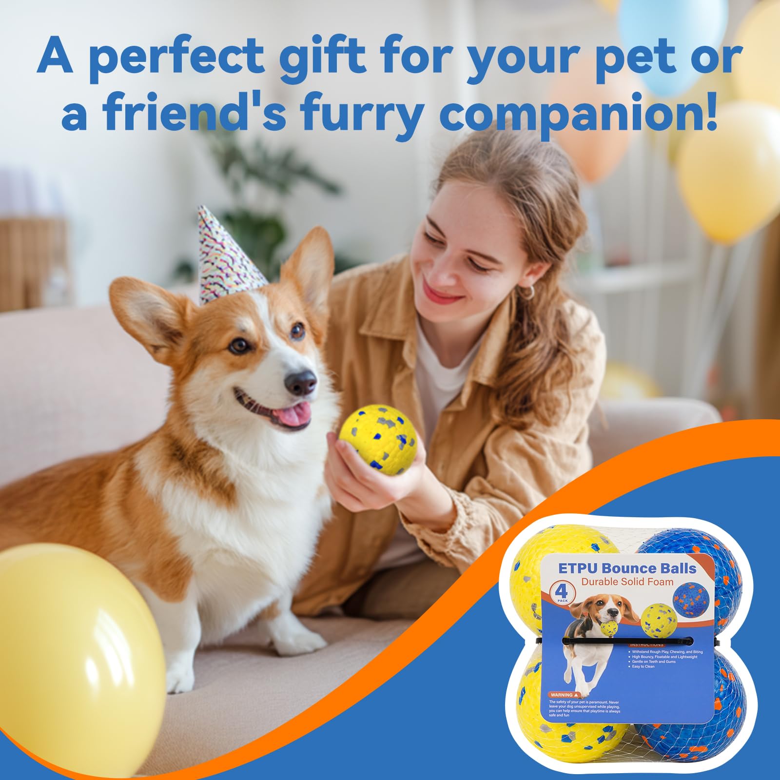 Pelotas para perros para masticadores agresivos, pelotas de tenis para perros, pelotas de dentición indestructible para perros pequeños, medianos y grandes, juguetes flotantes para buscar