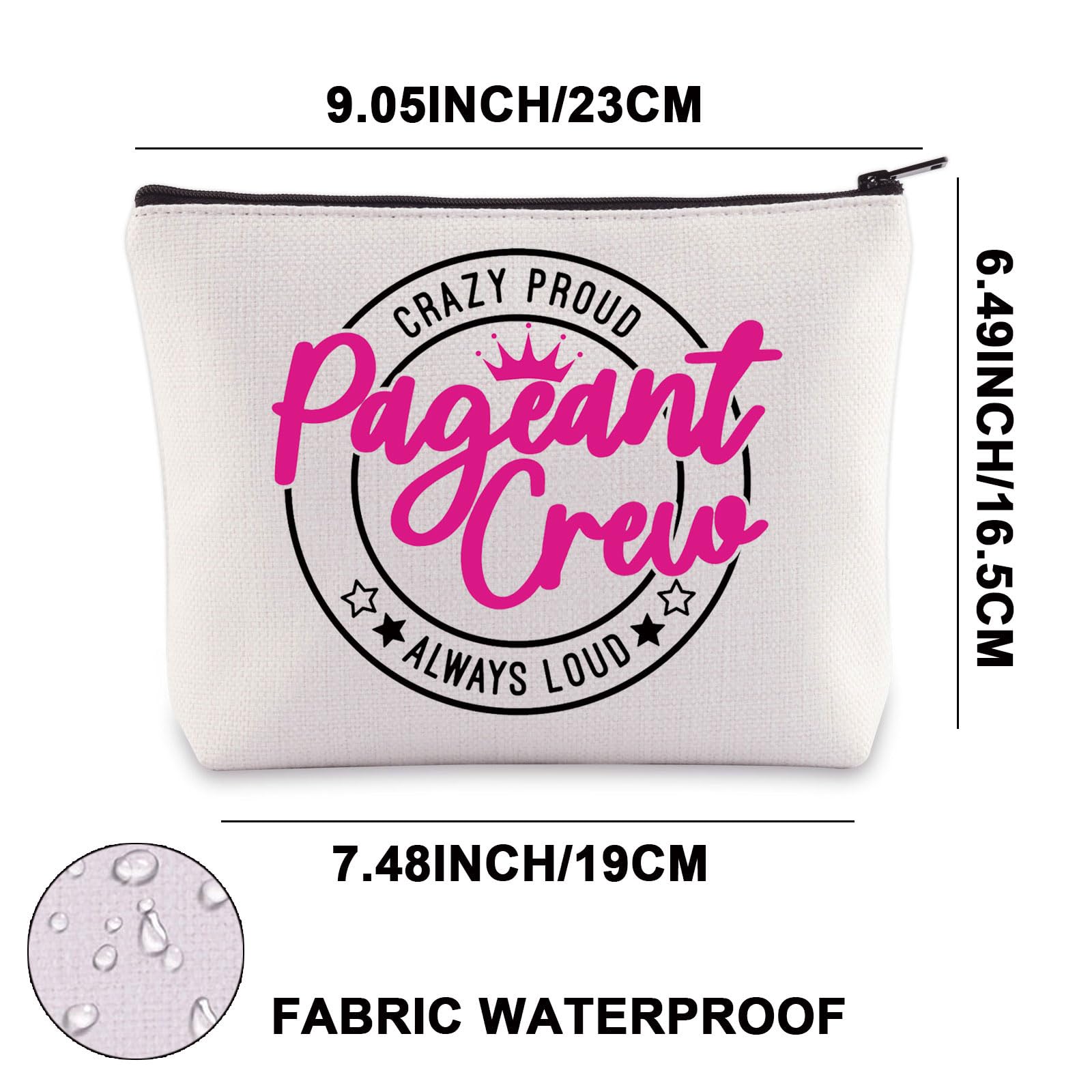 Pageant Crew Makeup Bag Pageant Mom Gifts Beauty Queen Gifts Pageant Princess Cosmetic Bag Pageant Day Gifts (Pageant UK) - Image 2