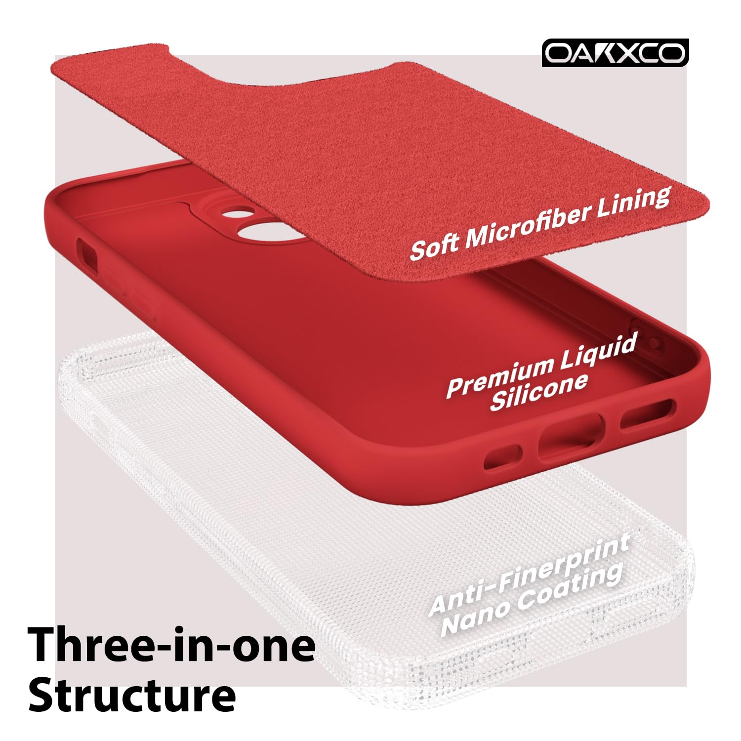 oakxco for iPhone 16 Pro Max Case Liquid Silicone, Soft Rubber Gel Elegant Aesthetic Basic Simple Cover, Cute Thin Slim TPU Matte Solid Color Plain Smooth Case for Women Girl, Light Pink — view 718