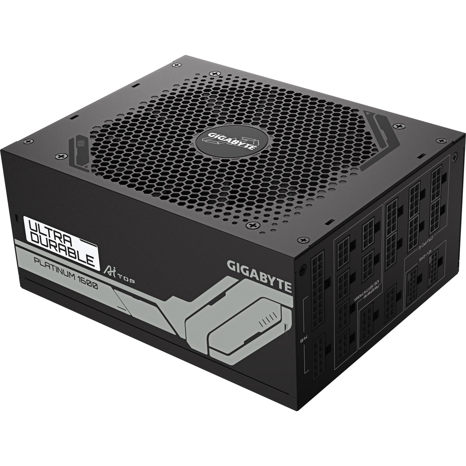 GIGABYTE UD1600PM PG5 AI TOP Netzteil - PCIe 5.0, 80 Plus Platinum, Vollmodulares Design, 120-mm-Lüfter, ATX 3.1 kompatibel, EU-Stecker