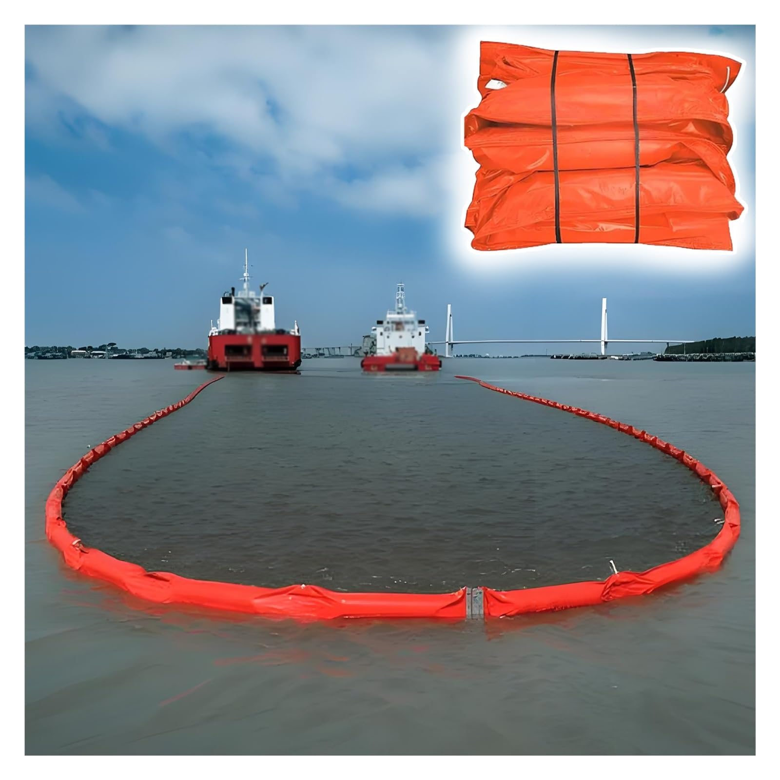 Barrières flottantes solides pour déchets fluviaux, barrières industrielles d'interception d'hydrocarbures résistantes aux UV, barrages flottants de confinement des déversements d'hydrocarbures pour