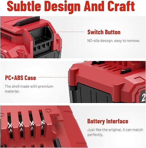 Miniatura 6 de Fancy Buying 6.0Ah 20 voltios PCC685L batería de repuesto para cable de Porter PCC685L PCC680L PCC682L Batería de herramientas eléctricas