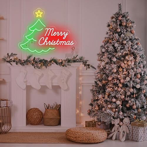 Miniatura 5 de Letreros de neón LED de Navidad para decoración de pared, luces LED de neón para dormitorio, fiesta en casa, decoración de Navidad, regalos