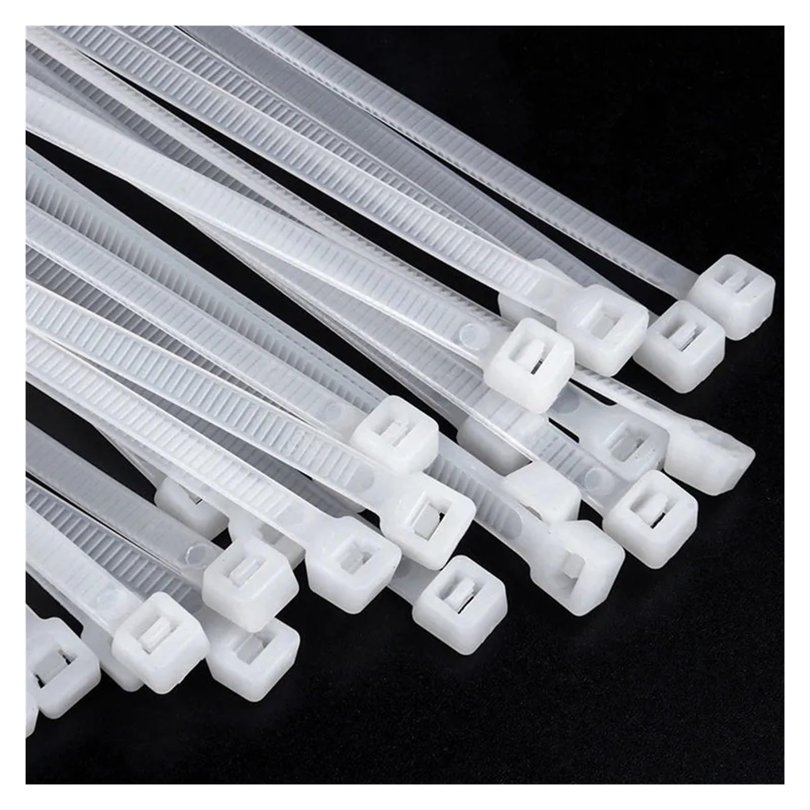Surtido de bridas para cables,Bridas para cables, 200 Uds bridas for cables de nailon autoblocantes correas for encuadernación(White,3x150mm)