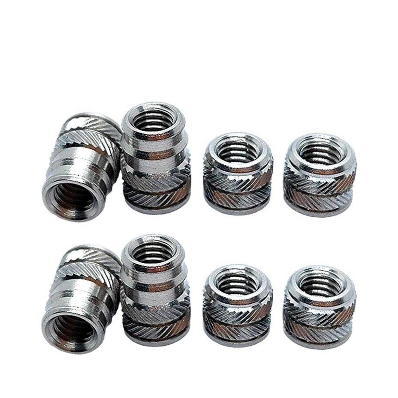 ZS Hardware Tuercas de inserción con juego de calor M2.5-M6, acero inoxidable roscadas for impresora 3D(50pcs,M6x12.7x0D9.5)
