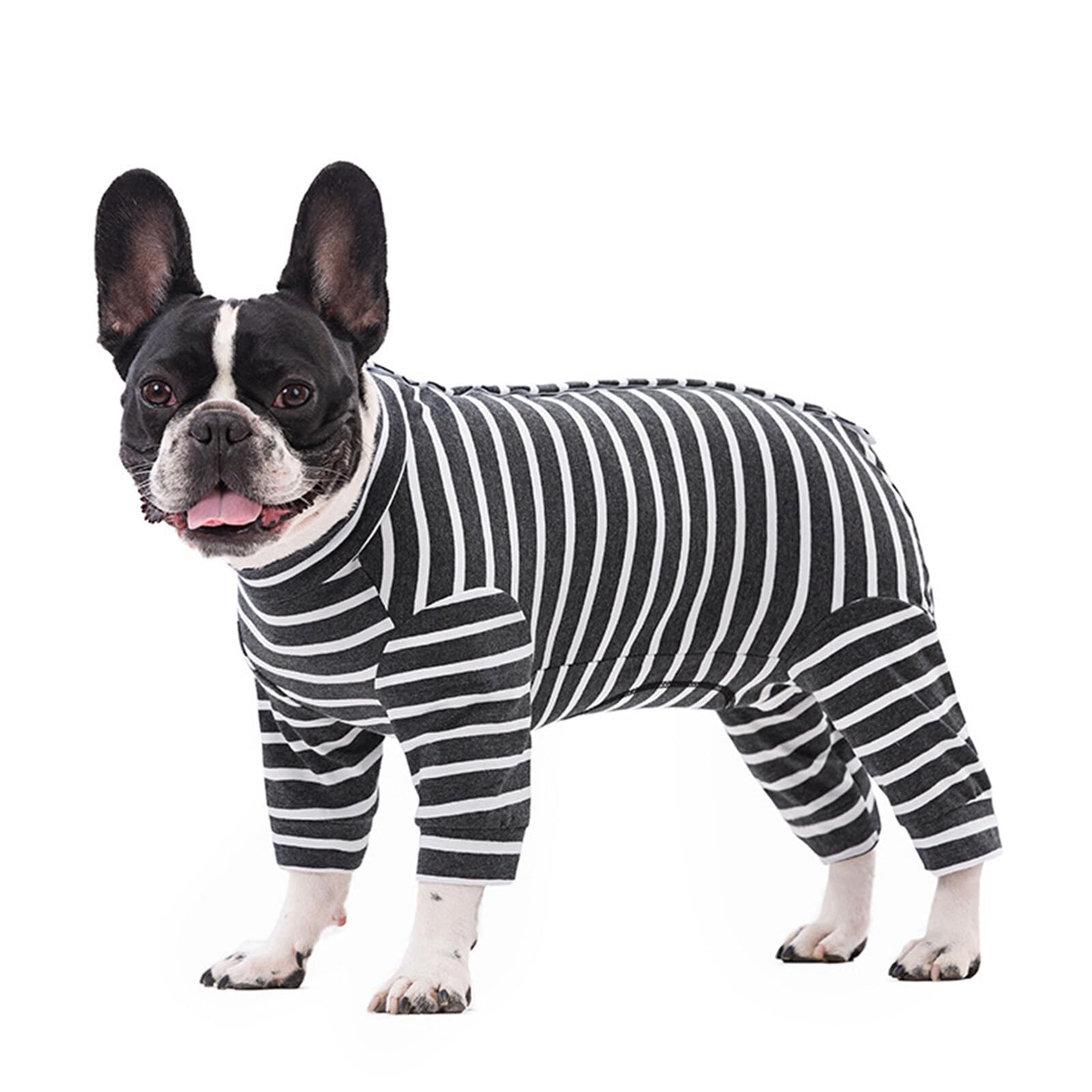 Ruiqas Traje de recuperación de cirugía para Perros machos y Hembras para Evitar lamer, Body Transpirable para Mascotas con Rayas