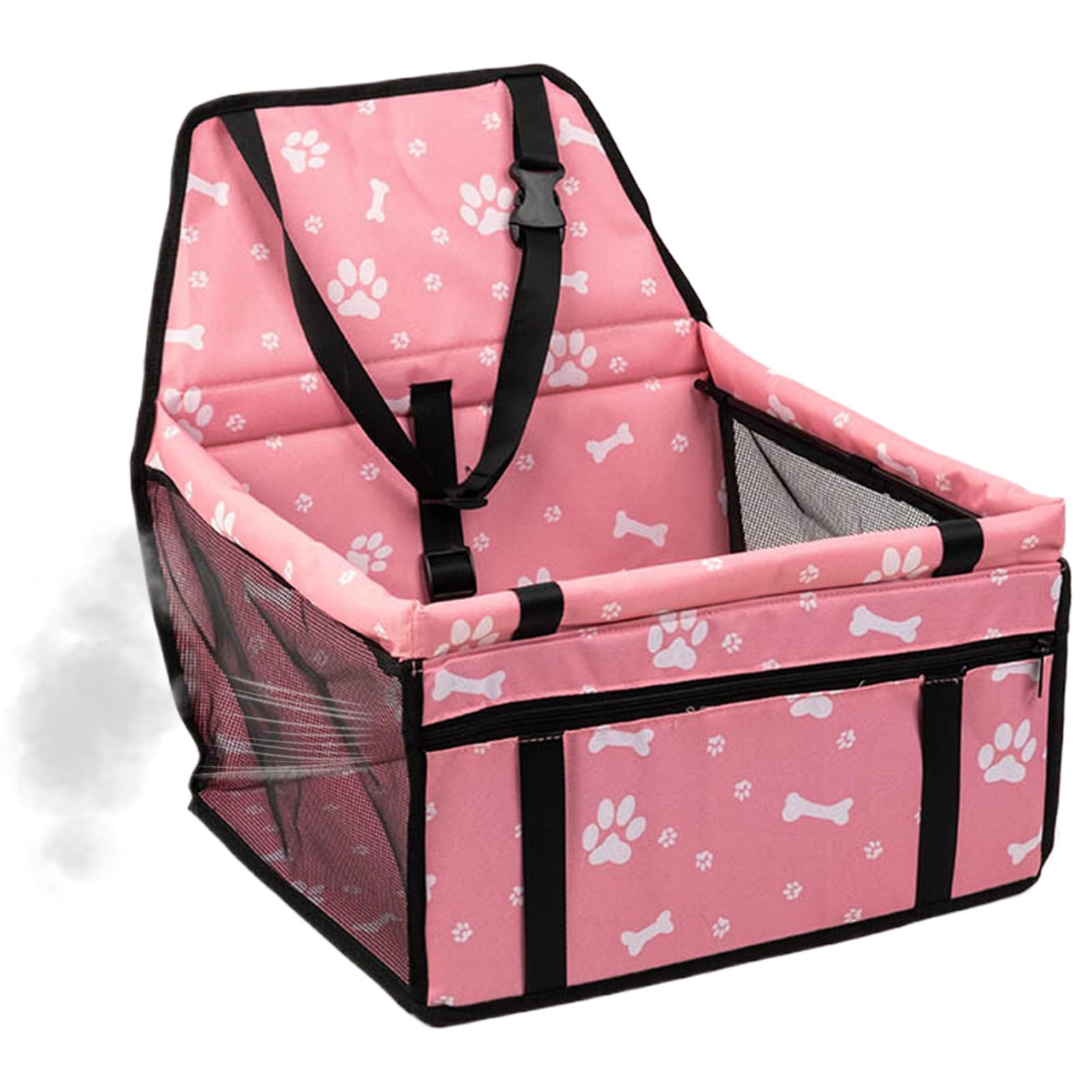 Extra Stable Dog Car Seat | Reinforced | Waterproof Caar Seatt Booster Carrier Box And Basket With Seaat Belt Harness Restraint For Puppy Cat Travel | 1* Small Dogs Carr Seats