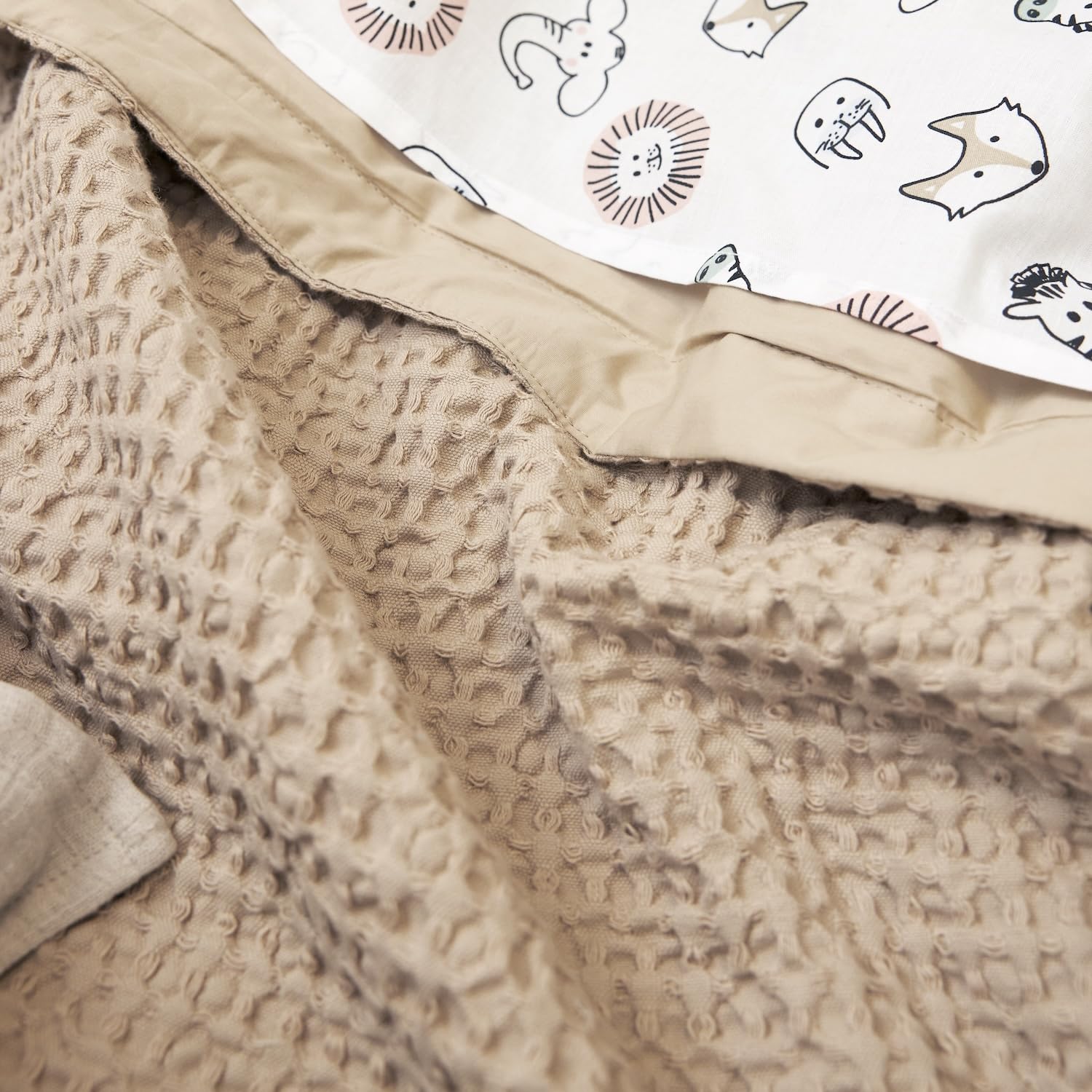 MEYCO Manta para bebé, 100 x 150 cm, algodón, color arena