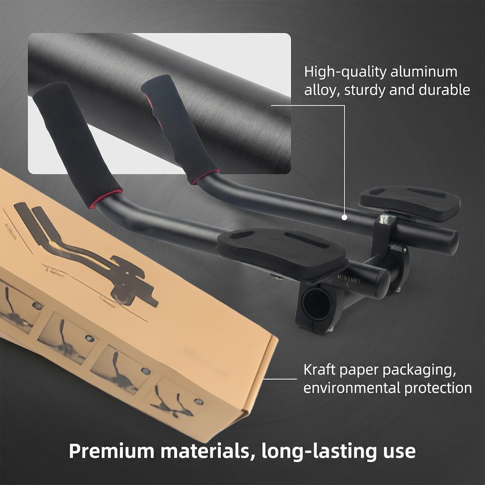 Manubrio Per Bicicletta In Alluminio Con Supporto Per Braccio, Aerodinamico Antiscivolo, Supporto TT Per Triathlon, Regolabile Per Bici Da Strada E Mountain Bike