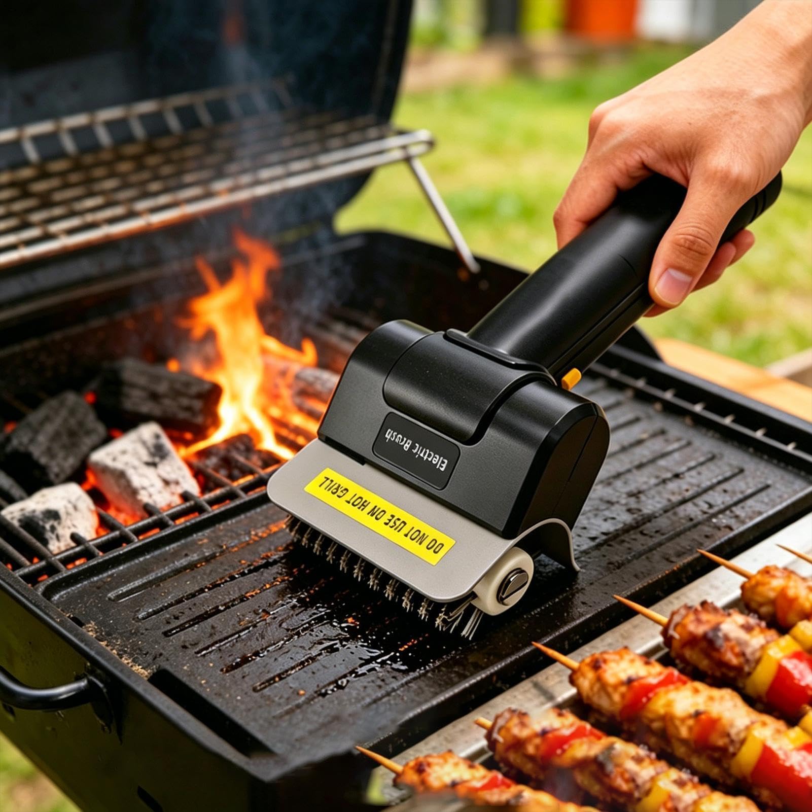Cepillo Eléctrico para Barbacoa, Cepillo De Limpieza De Barbacoa Inalámbrico Recargable Herramienta De Limpieza De Parrilla para Restaurante, Pícnic Y Eventos Catering