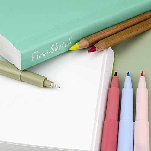 Miniatura 5 de Speedball Art Products Flexi Sketch - Diario de artista en blanco, 9 x 6 pulgadas, niebla, 9 x 6 pulgadas