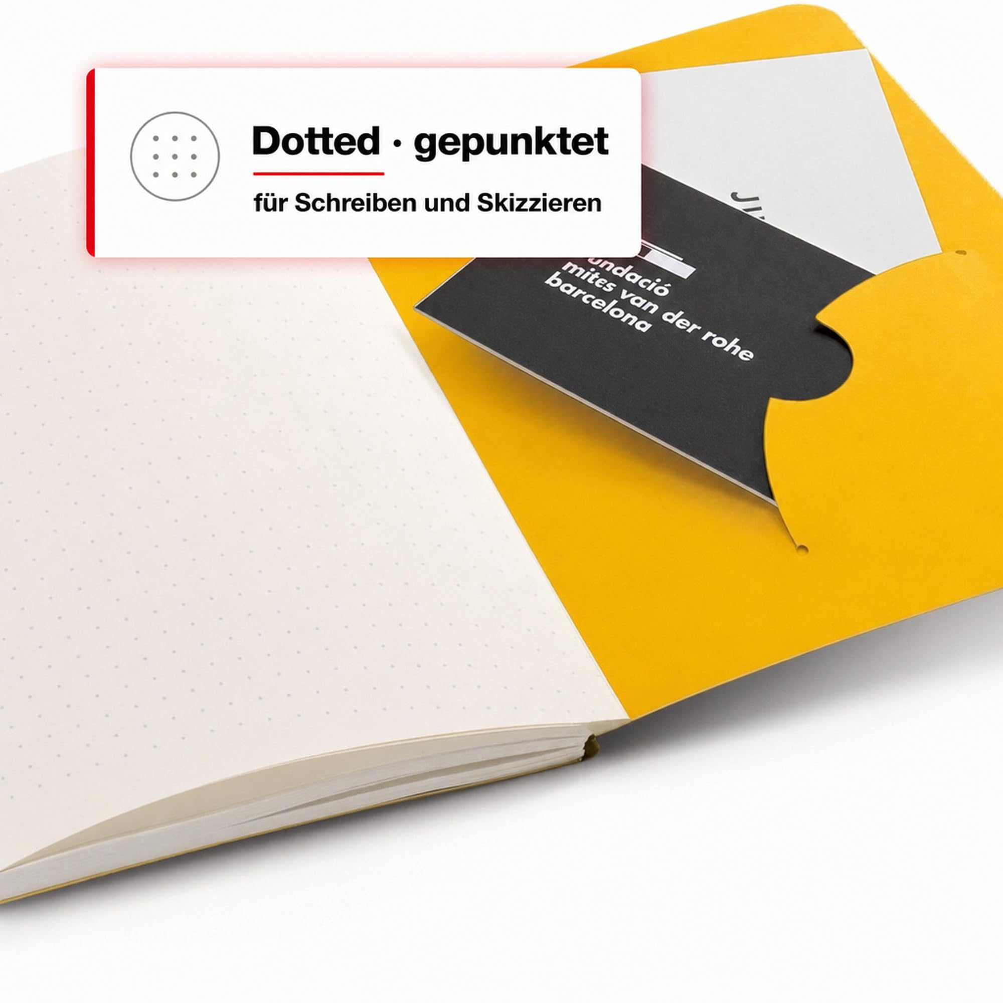 LEUCHTTURM1917 371629 Bullet Journal Pocket, 14,3x10,3 cm, 46 double pages numérotées, Pointillé, Yellow24, set de 3