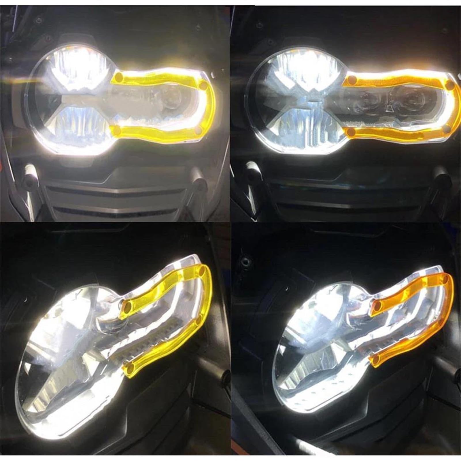 Koplampbeschermer Koplamproosterbeschermer Voor BMW R1200GS R1250GS LC Adventure 2017 2018 2019 2020 2021 Motorfiets Koplamp Protector Led-dagrijverlichting Cover (Kleur : Geel