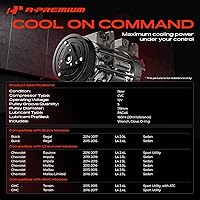 Vista 2 de A-Premium Compresor de Aire Acondicionado AC con Embrague Compatible con Chevrolet Equinox 2016-2017, Impala 2014-2015, Malibu 2013-2016, GMC