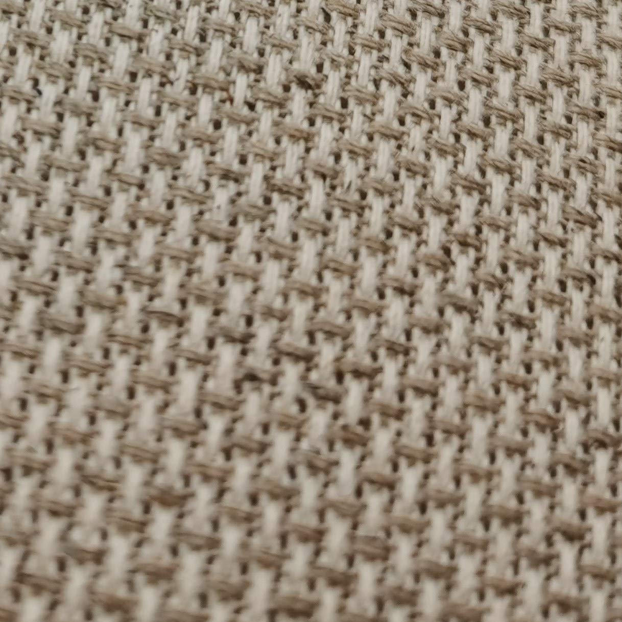19" x 28" 14CT Counted Cotton Aida Cloth Cross Stitch Fabric (Linen)