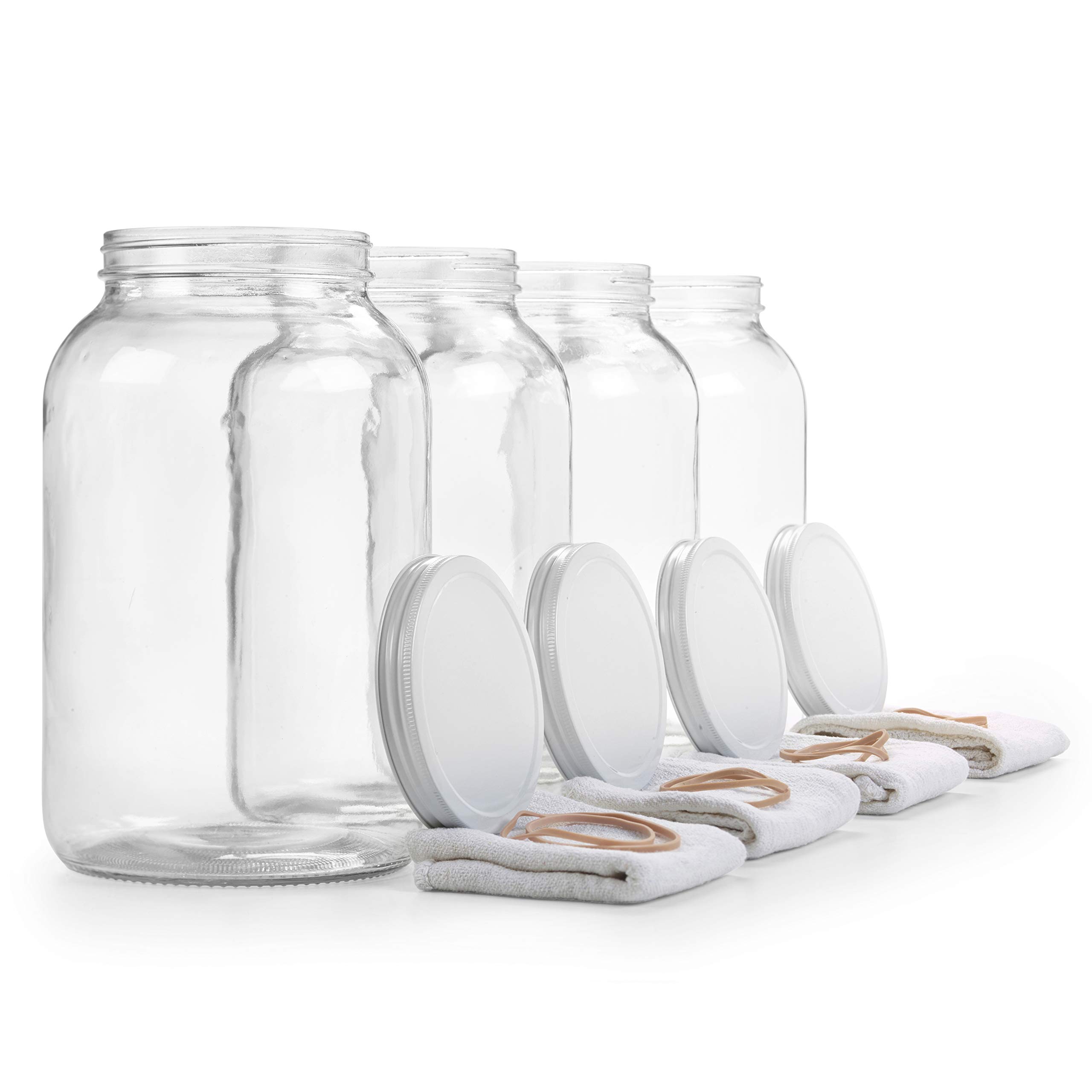 Buy Wide Mouth 1 Gallon Glass Jar with Lid Glass Gallon Jar for