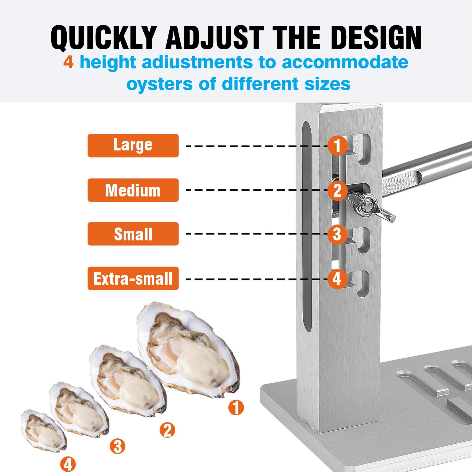 Dd-Oyster Shucker Tool Oyster Clam Opener Machine oyster opener machine, Stainless Steel Shucker Machine Tool Set Including Knife, Glove & G-Clip for Hotel Buffet and Home