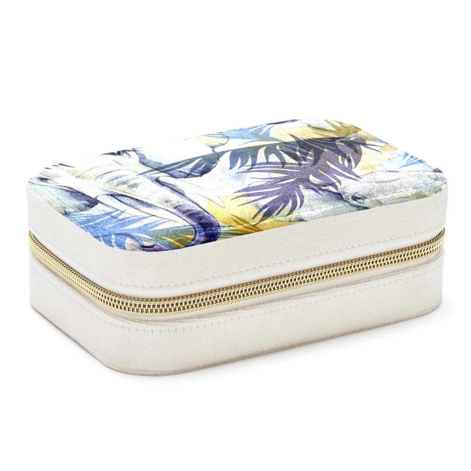 Boîte à bijoux voyage éléphants aquarelle idéale pour vos vacances