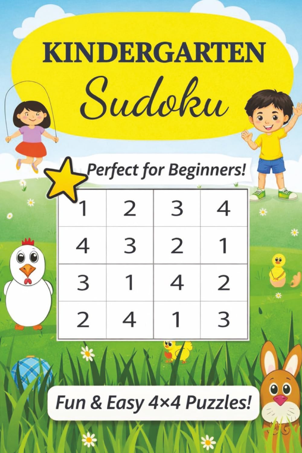 Kindergarten Sudoku: Sudoku for Kindergarten | Perfect For Beginners | Fun and Easy 4x4 Puzzles | Ages 4-6 | 6x9 Inches, Solutions Included