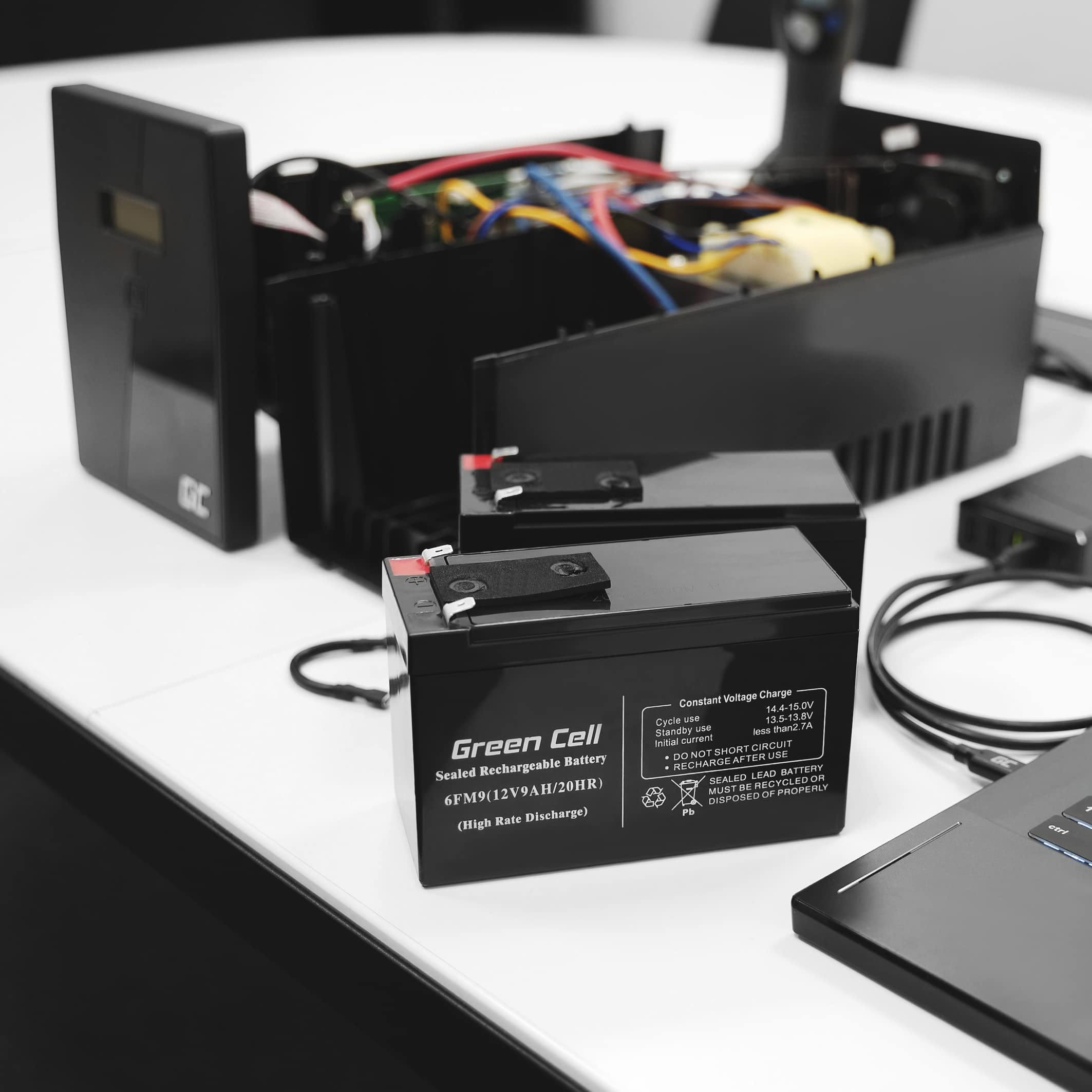 Green Cell Batteria AGM 12V 5Ah ricaricabile sigillata VRLA | Per UPS, allarmi, giocattoli elettrici, impianti solari, scooter, backup e uso ciclico senza manutenzione