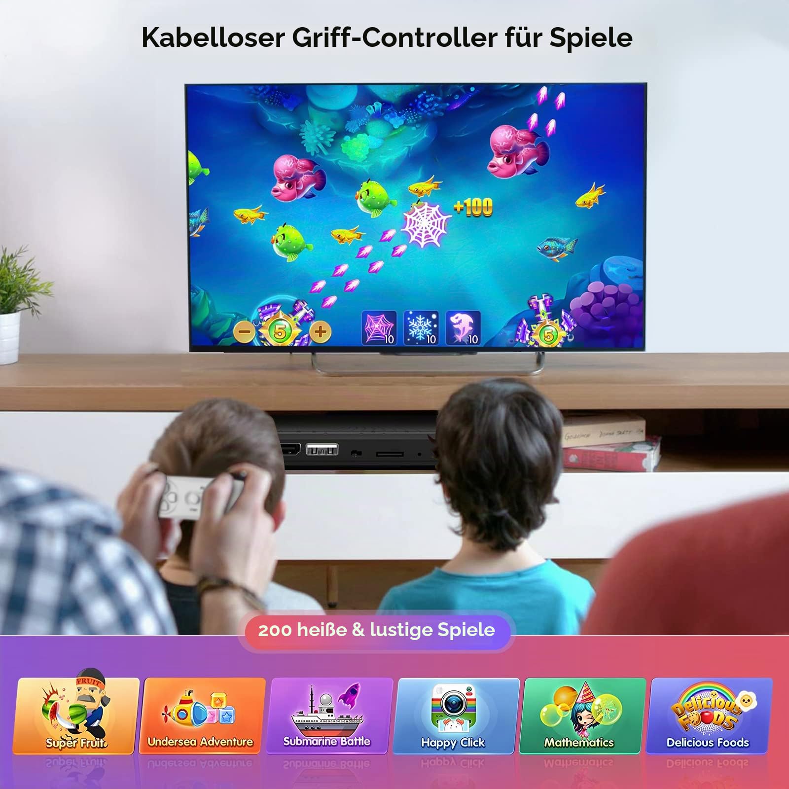 Ultimate Family Fun Double Tanzmatte – rutschfeste kabellose Tanzmatte mit mehr als 200 Spielen und mehr als 100 Musikstücken für Kinder und Erwachsene (166 x 93 cm)