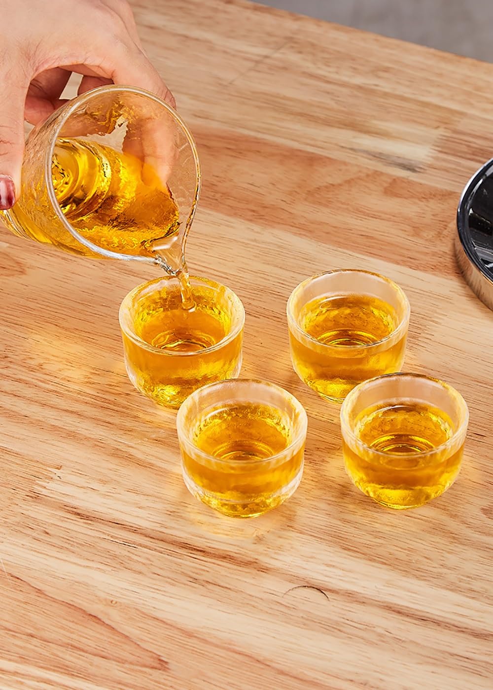 Dispensador de sake, jarra de vidrio para bebidas calientes o frías, recipiente multiusos para fiestas y uso doméstico, ideal para whisky, bourbon, vodka y tequila