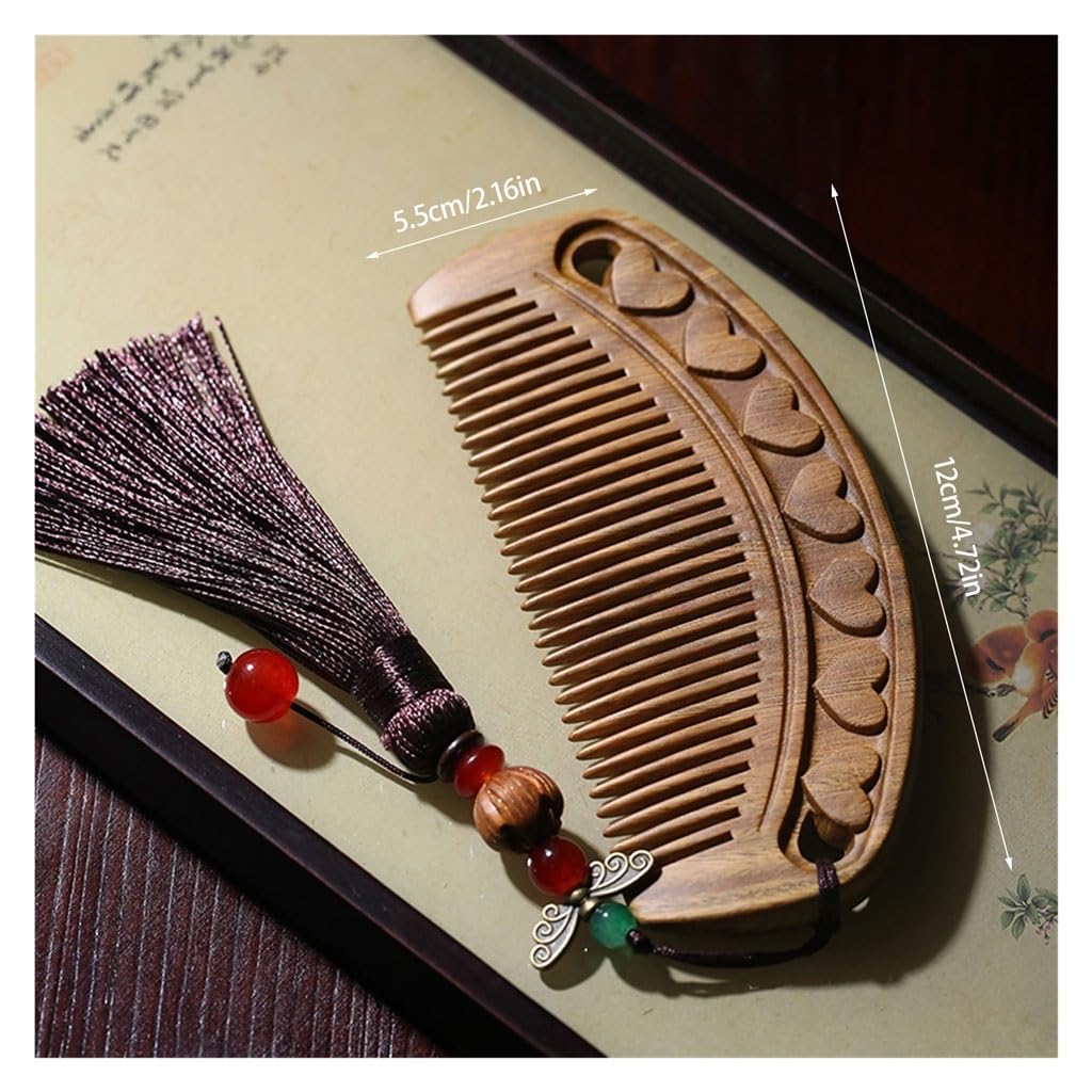 Peruka Grzebień Solid Wood Styling Comb Home Curling Comb Hair Care Tool Suitable for All Hair Types Duże grzebienie do włosów