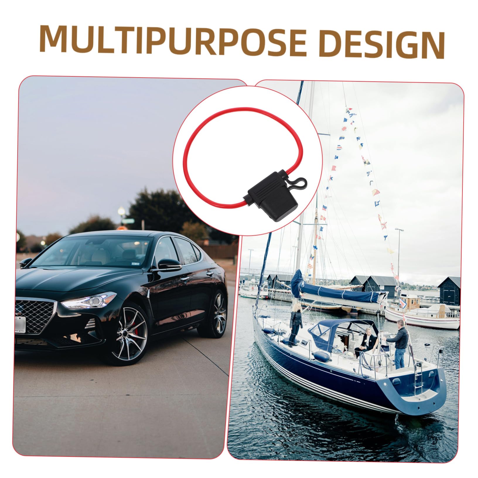 Portafusibile Atc 40a 12awg per Auto, Moto, Barca e Camion | Set da 10 Pezzi, Rame e Abs, Installazione Semplice, per Circuiti ed Apparecchi Elettrici
