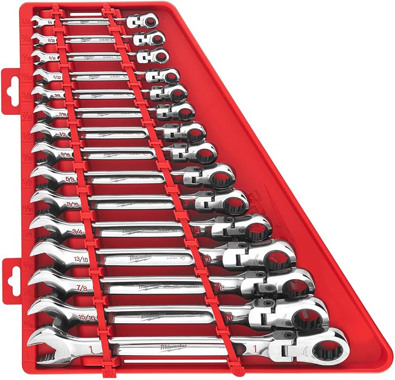 15 Piece SAE Flex Head Wrench Set