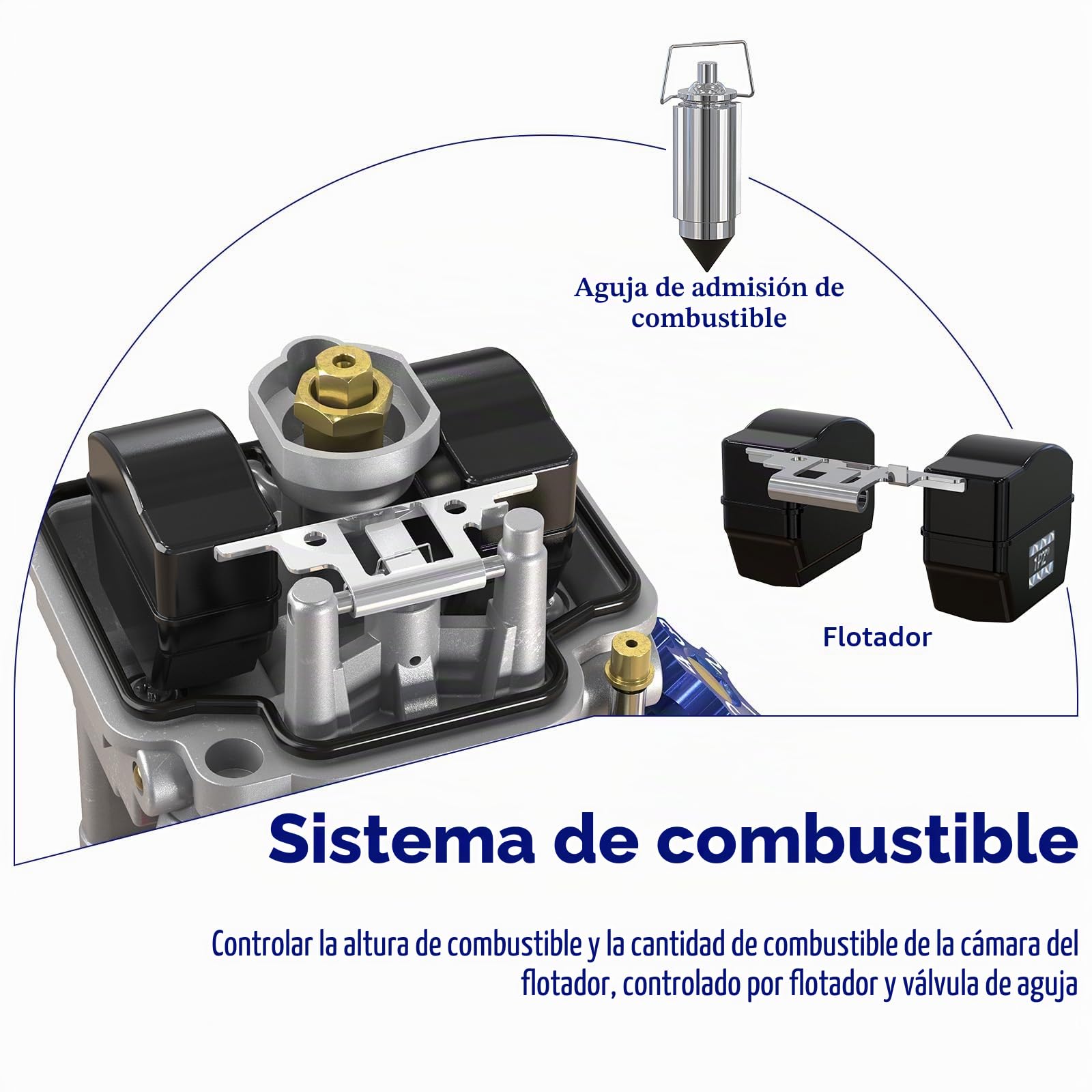 1PZ F6C-C34 34mm Carburador Racing Carb Universal 2T 4T Motor Reemplazo para 125cc a 250cc Dirt Bike Predator 212cc GY6 Motocross UTV ATV Quad TTR SSR Moto Scooter