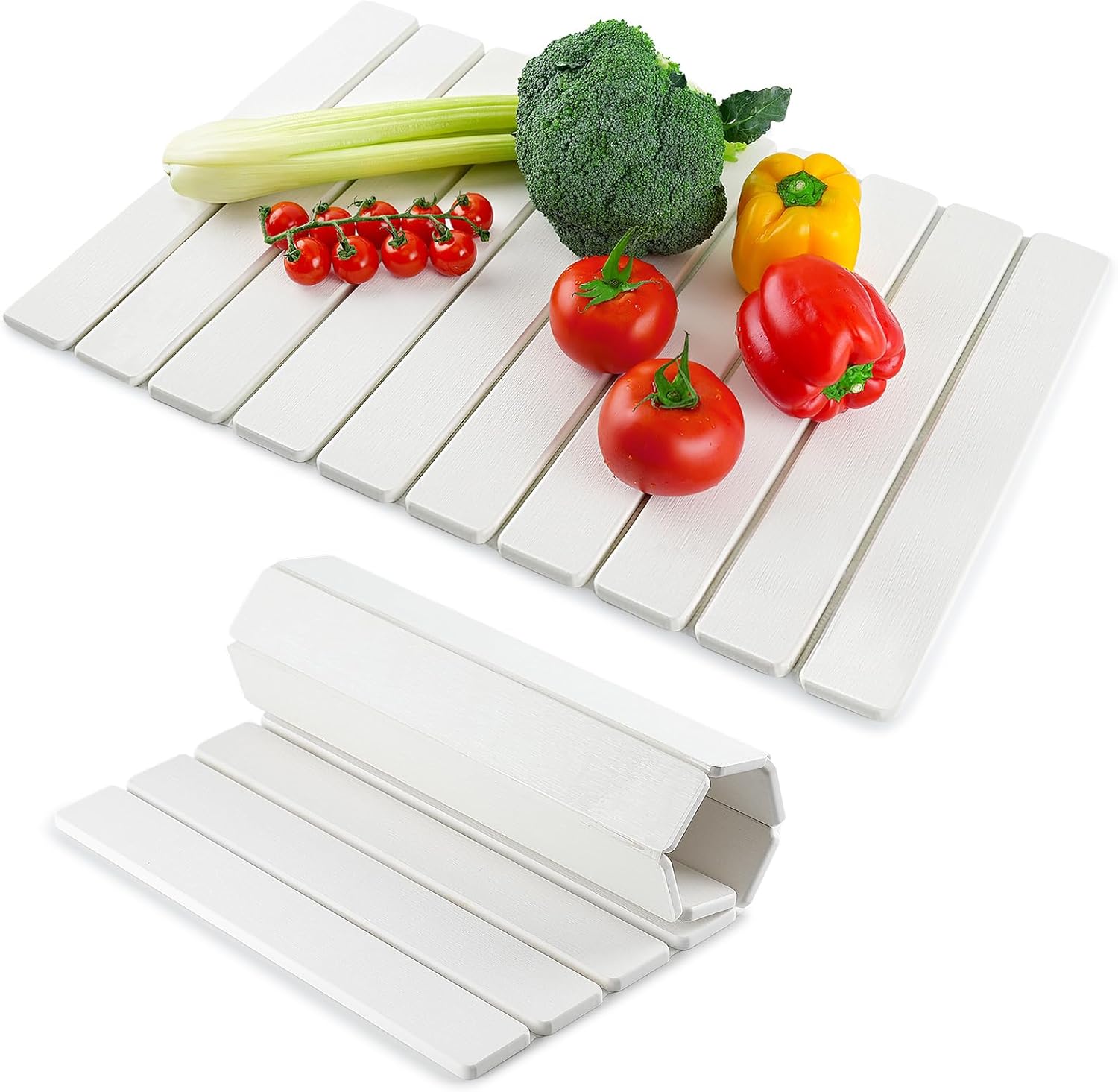 Stone Dish Drying Mat for Kitchen Counter | 24"×16" Diatomaceous Earth Quick-Dry Absorbent Large Dry Mats White 24" x 16" White