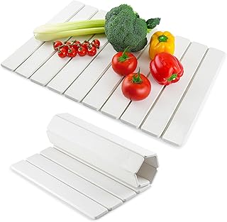 Stone Dish Drying Mat for Kitchen Counter | 24"×16" Diatomaceous Earth Quick-Dry Absorbent Large Dry Mats White