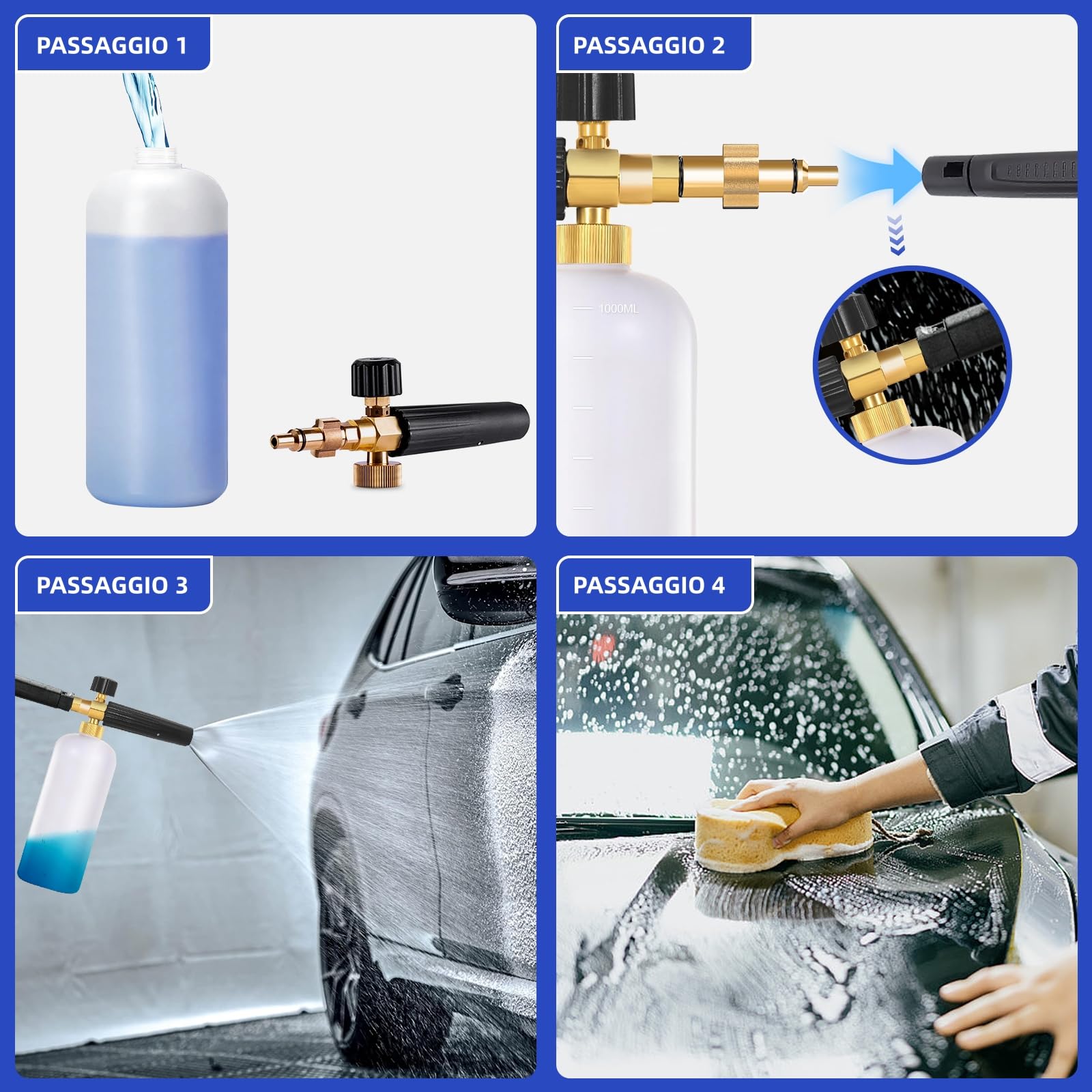 Stone Banks Lancia Schiumogena per LAVOR/Parkside/Spear and Jackson, lancia schiuma Accessorio per idropulitrice schiumogeno