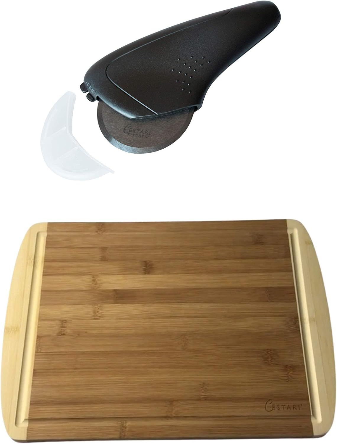 Cutting Board Set: PIZZA CUTTER WHEEL AND CUTTING BOARD COMBO