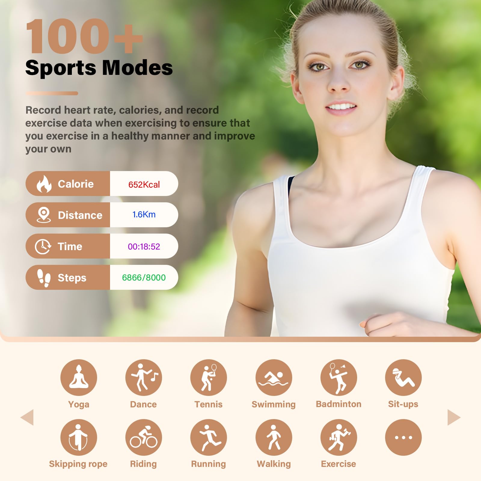 RifePhi Damen Smartwatch 1.32 Fitness Tracker SpO2 IP67 Wasserdicht Schlafanalyse Anruffunktion Sportuhr Schrittzähler Herzfrequenzmesser