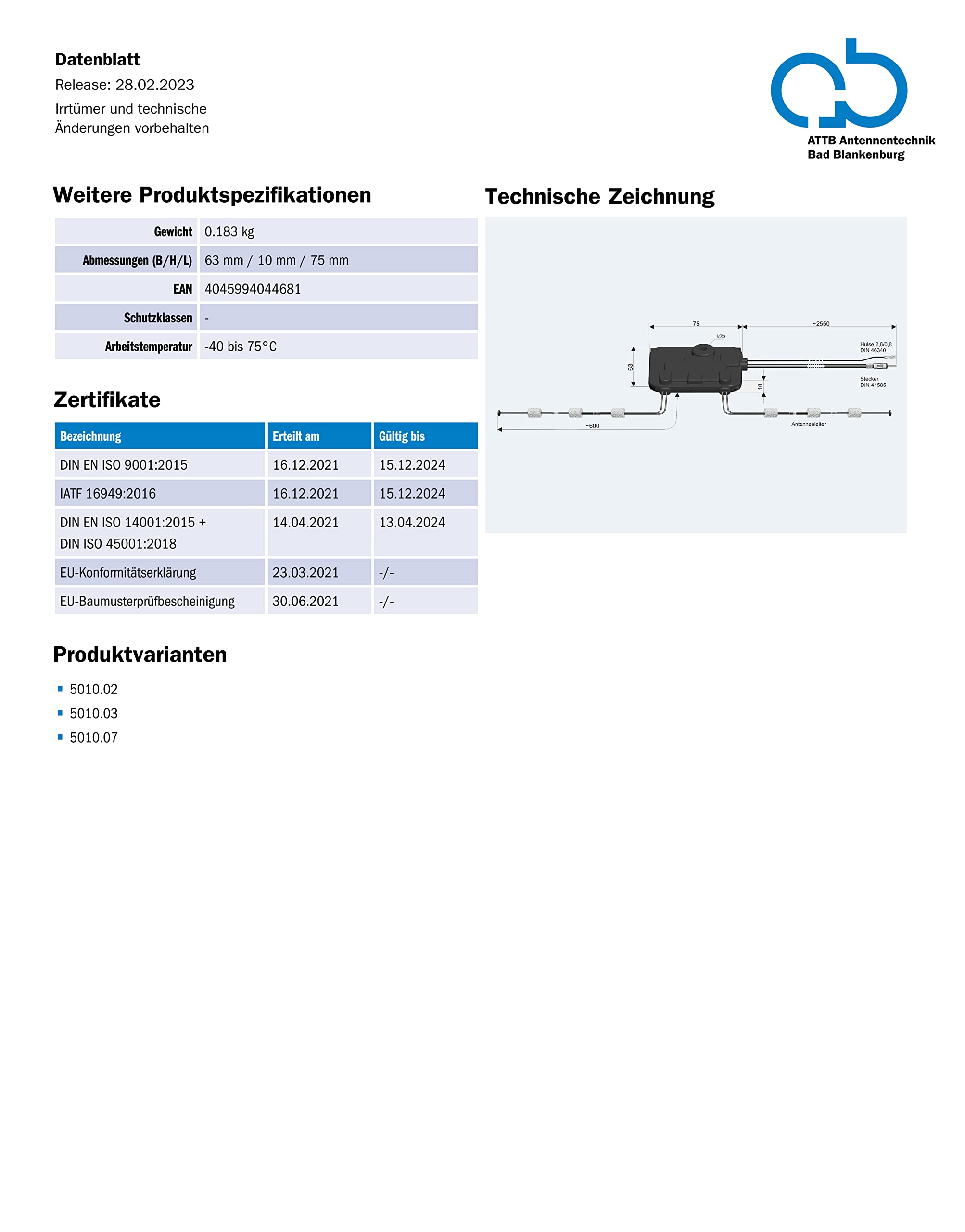 Zenec actieve depole antenne FM/AM DAB+ Ready