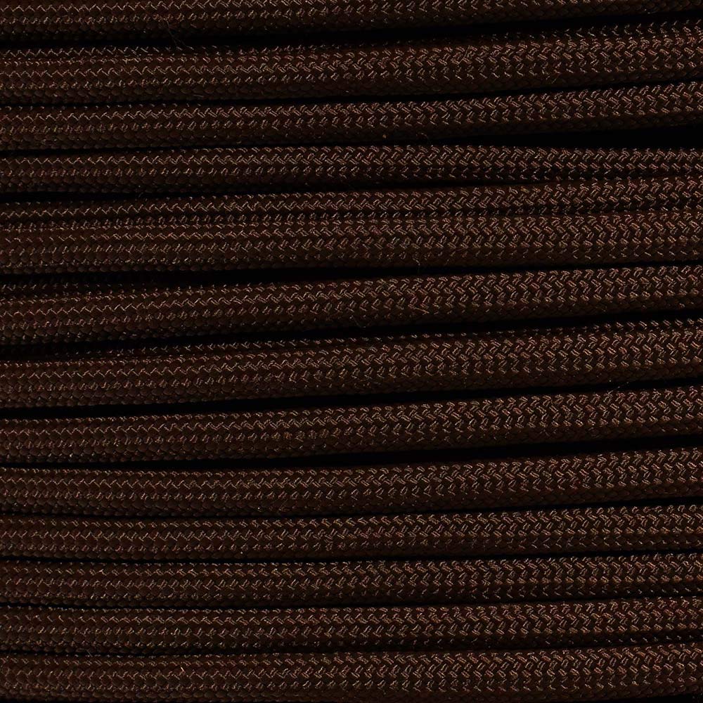 PARACORD PLANET 550 Type III 7 Strand Paracord – 100% Nylon Core – 550-Pound Tensile Strength - Utility Cord – Tie-Downs, Camping, Crafting, Survival (Walnut Brown, 1000 Foot Spool)
