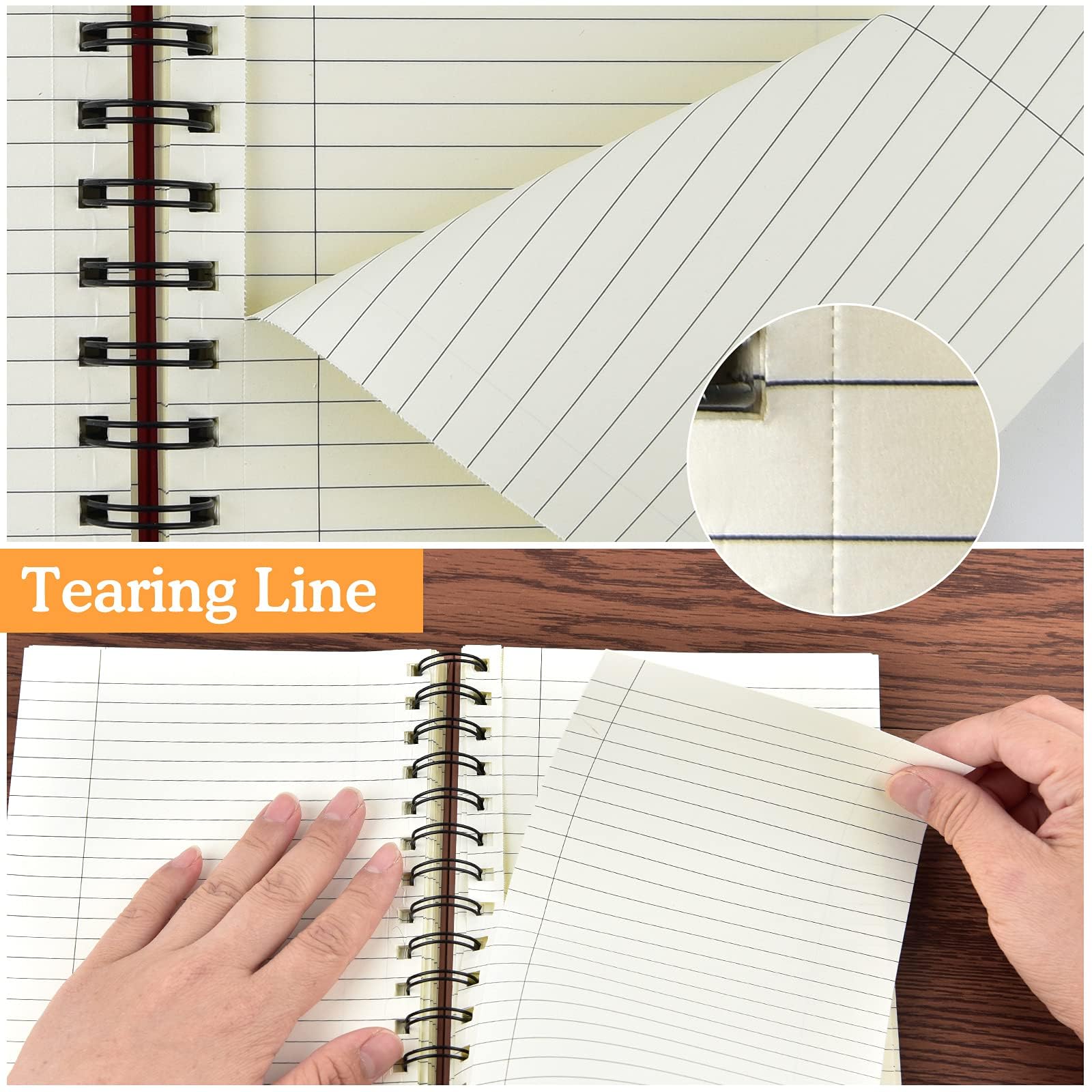 Paquete De 4 Cuadernos En Espiral De Tapa Dura A5, 160 Páginas, Papel