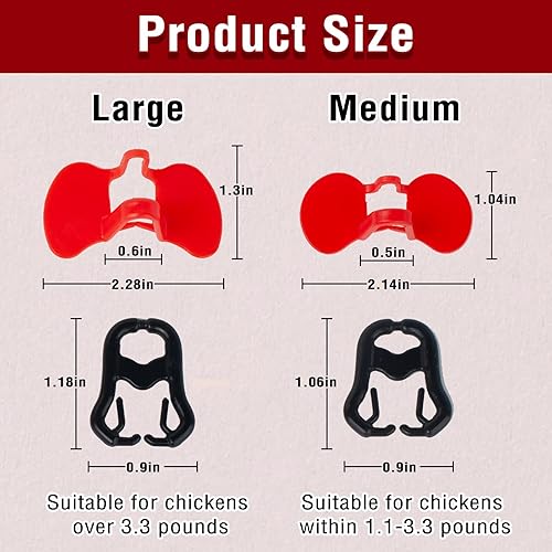 Miniatura 6 de Un juego de 100 unidades, 50 picadores de pollo sin alfiler con ojos saltones y 50 clips de pico de pollo, anteojos antipinchazos, alicates, manual