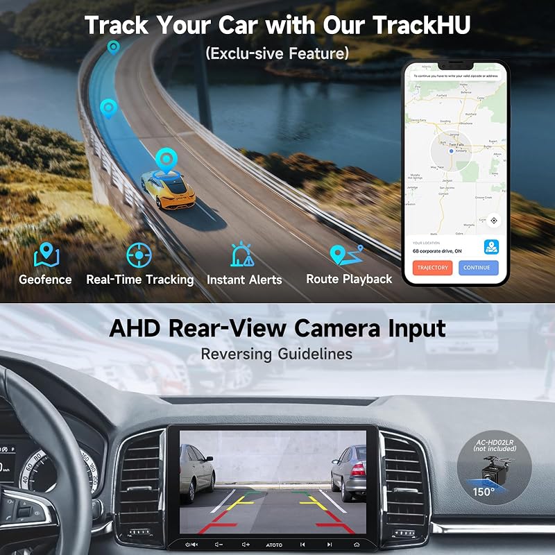 ATOTOZONE A5L 10.1" Android Autórádió WiFi Bluetooth USB CarPlay MirrorLink
