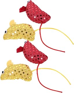 BUGUUYO 4pcs Sequin Cloth cat Toy Mouse pet cat mice Toys for Indoor Cats cat Mouse Toy Little Mouse cat Toy Kitten Taste Cartoon cat Catnip Cute Mouse Kitten Toys