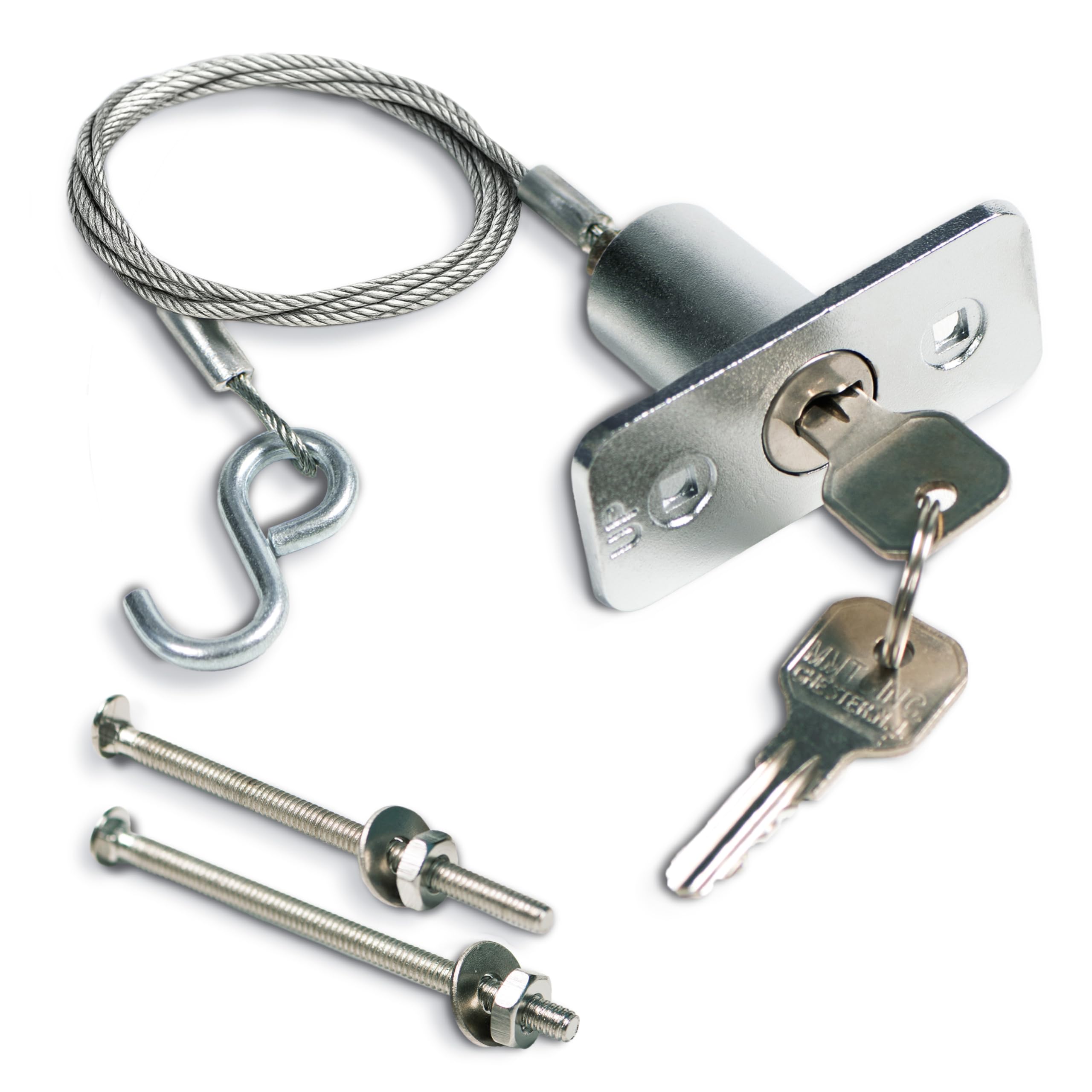 Granatan Silver Emergency Release Lock Kit, Universal Garage Door Emergency Release Lock Kit, Garage Door Opener Quick Release Lock Disconnect Key Locks
