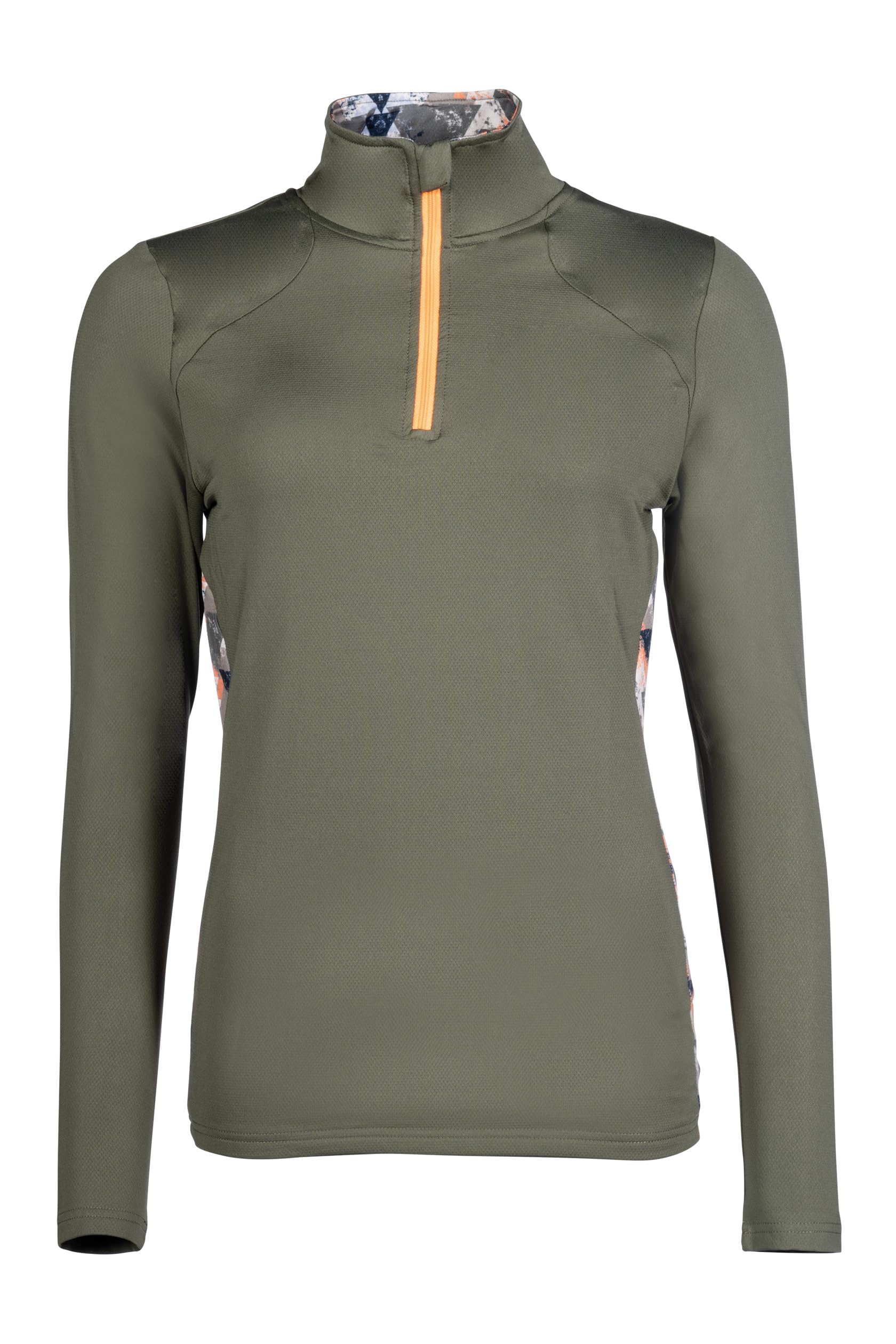 HKM Women's Lyon Active Functional Shirt, Olive Green, XXL