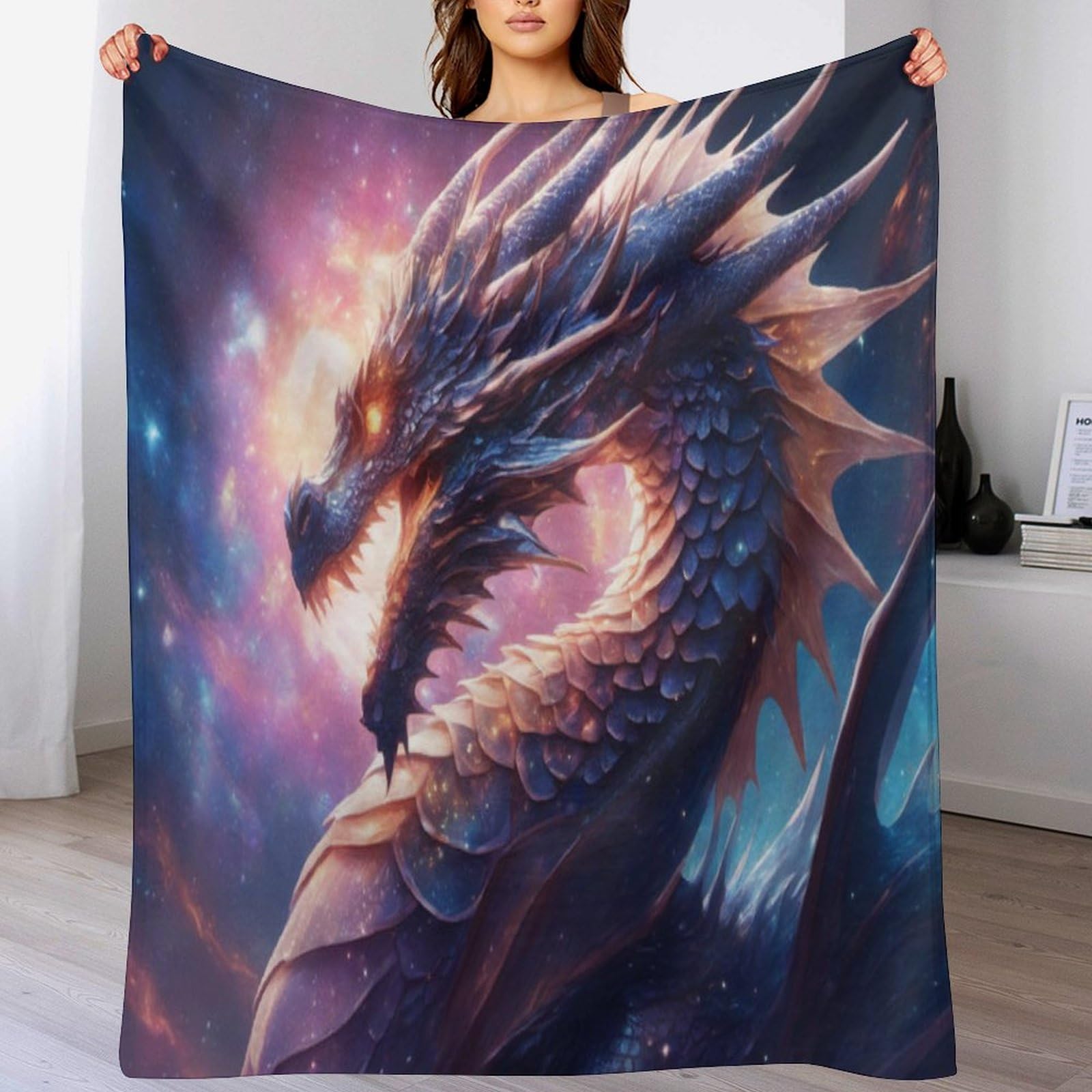 Couverture dragon plaid polaire idéal pour voyage et canapé