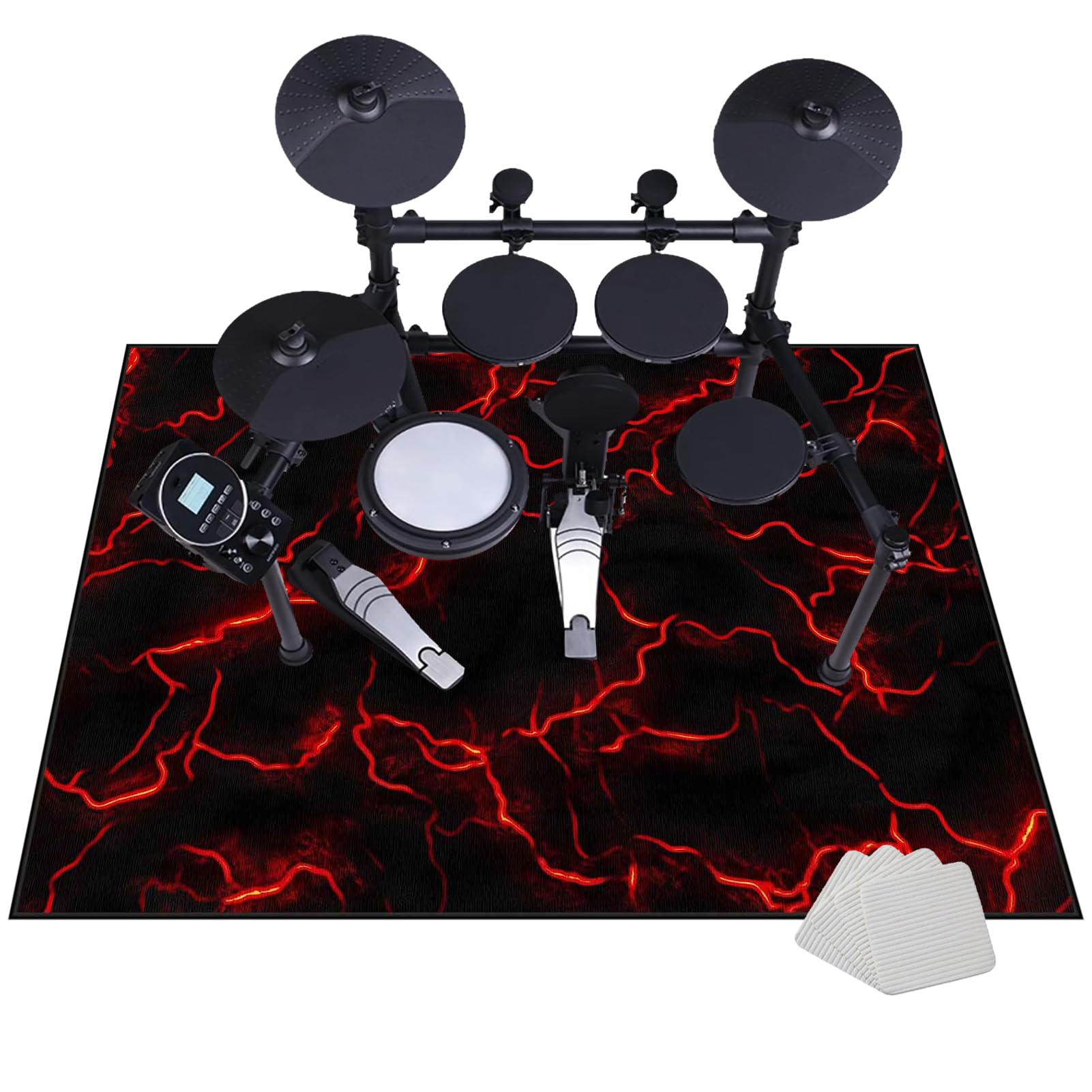 160 x 120 cm Alfombra para Batería Electronica | Alfombra de Tambor | Alfombra Bateria y Percusión | Alfombras Rectangulares para Bombo Caja | Alfombrilla Insonorizada Antideslizantes