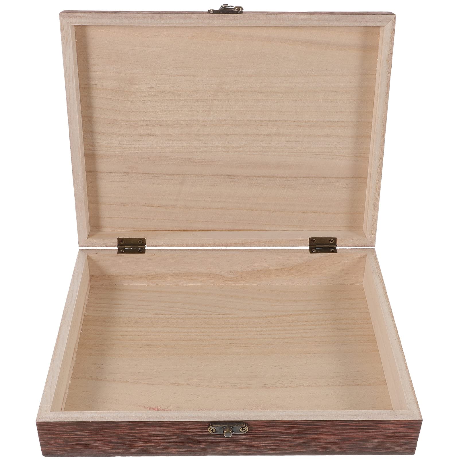 Generisch Rustikale Aufbewahrungskiste mit Deckel und Schloss Praktische Vintage Schmuckbox zum Schutz und Verstauen Kleiner Gegenstände für Zuhause und Büro