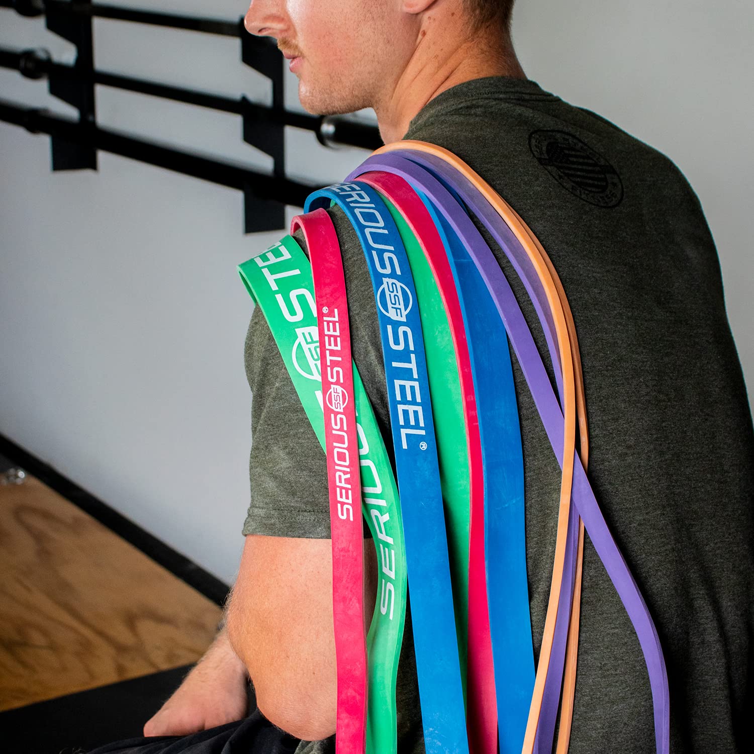 Serious Steel Fitness 81,3 cm Widerstandsbänder (tragbares Übungsbandsystem, Trainingsbänder, ideal für Personen unter 177,8 cm Körpergröße)