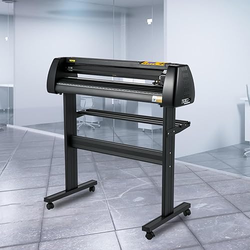 Miniatura 8 de VEVOR Máquina cortadora de vinilo, paquete de trazador de corte de alimentación de papel de 28 pulgadas, impresora de vinilo de fuerza y velocidad