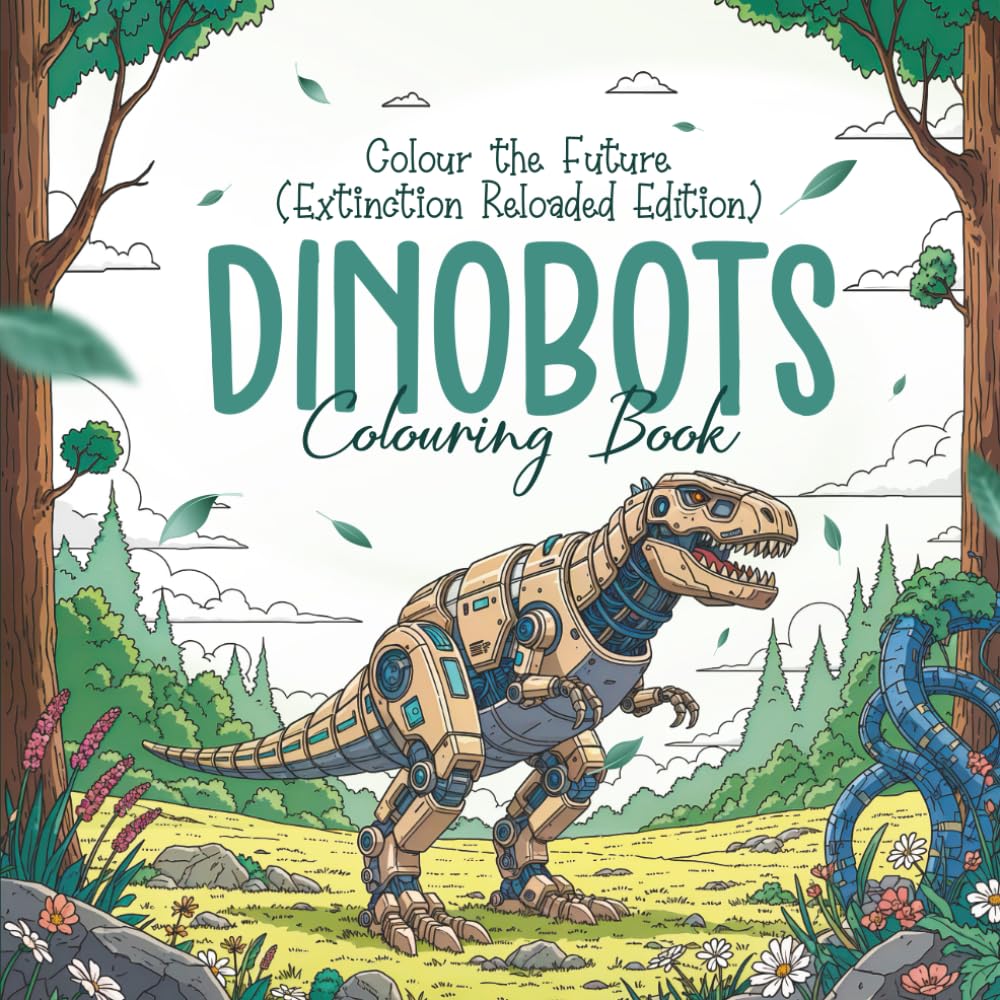 DinoBots colouring Book: Colour the Future (Extinction Reloaded Edition) (Children's Colouring Books)