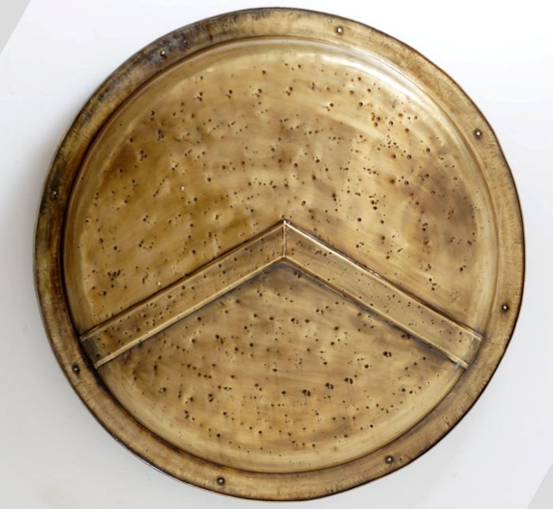 Bouclier médiéval de chevaliers en acier et fer 300 Leonidas Spartan Shield 76,2 cm Crusader Warrior Cosplay Costumes LARP Armor Shield Halloween